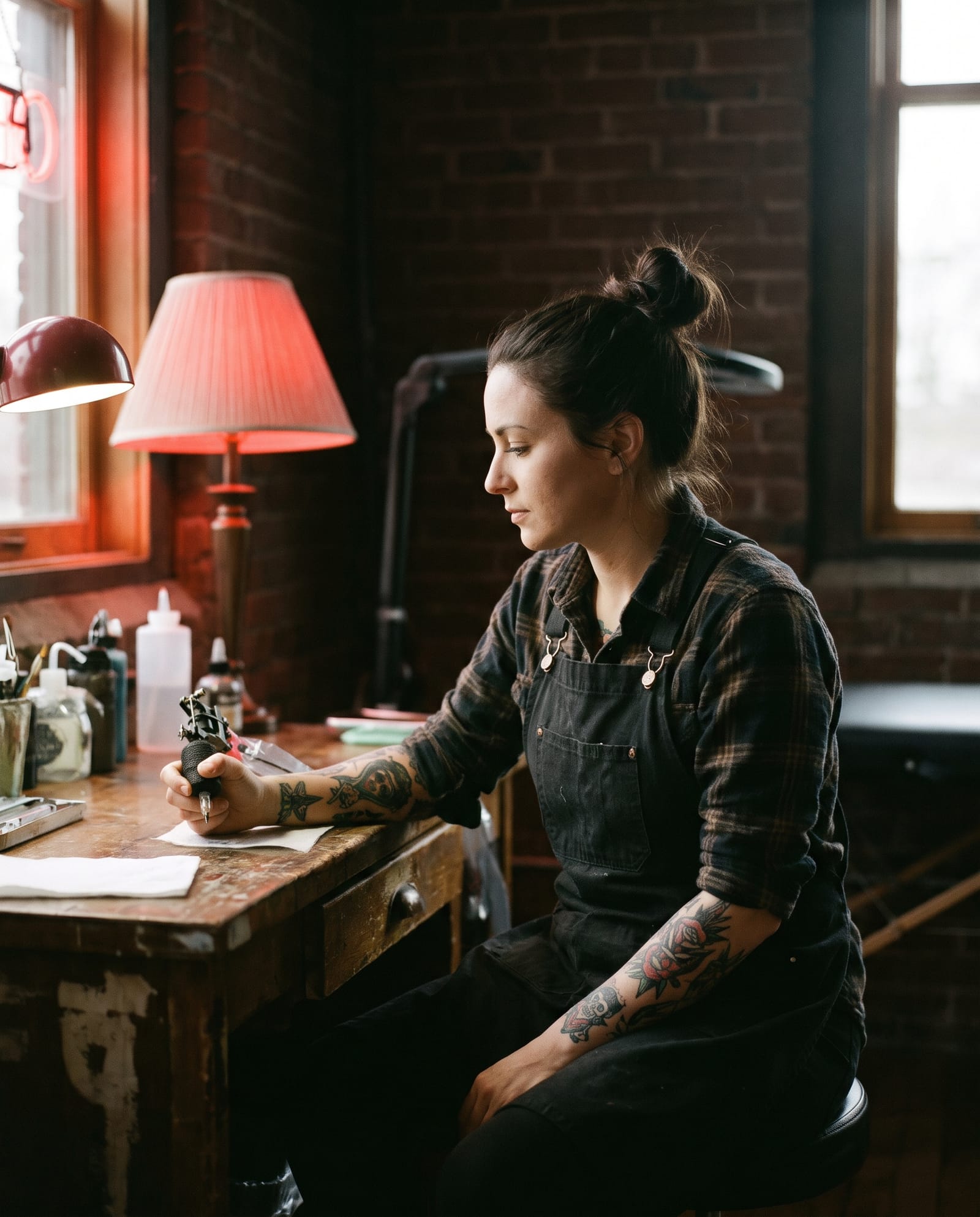 Ruth Vega, a traditional tattoo artist