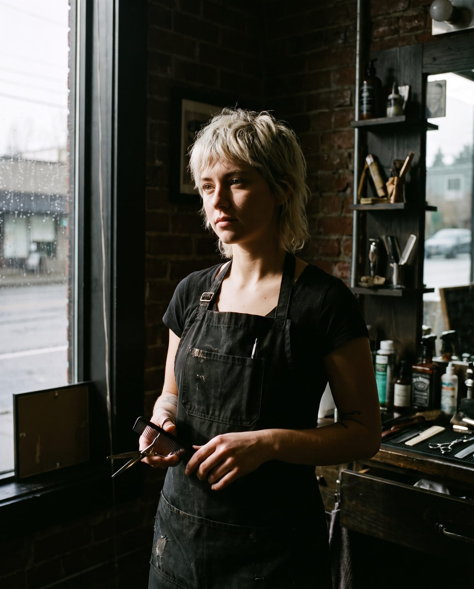 Dee, a barber who specializes in scissor cuts