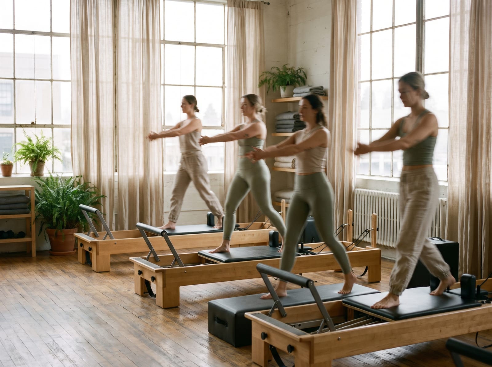 A small reformer class moving in sync